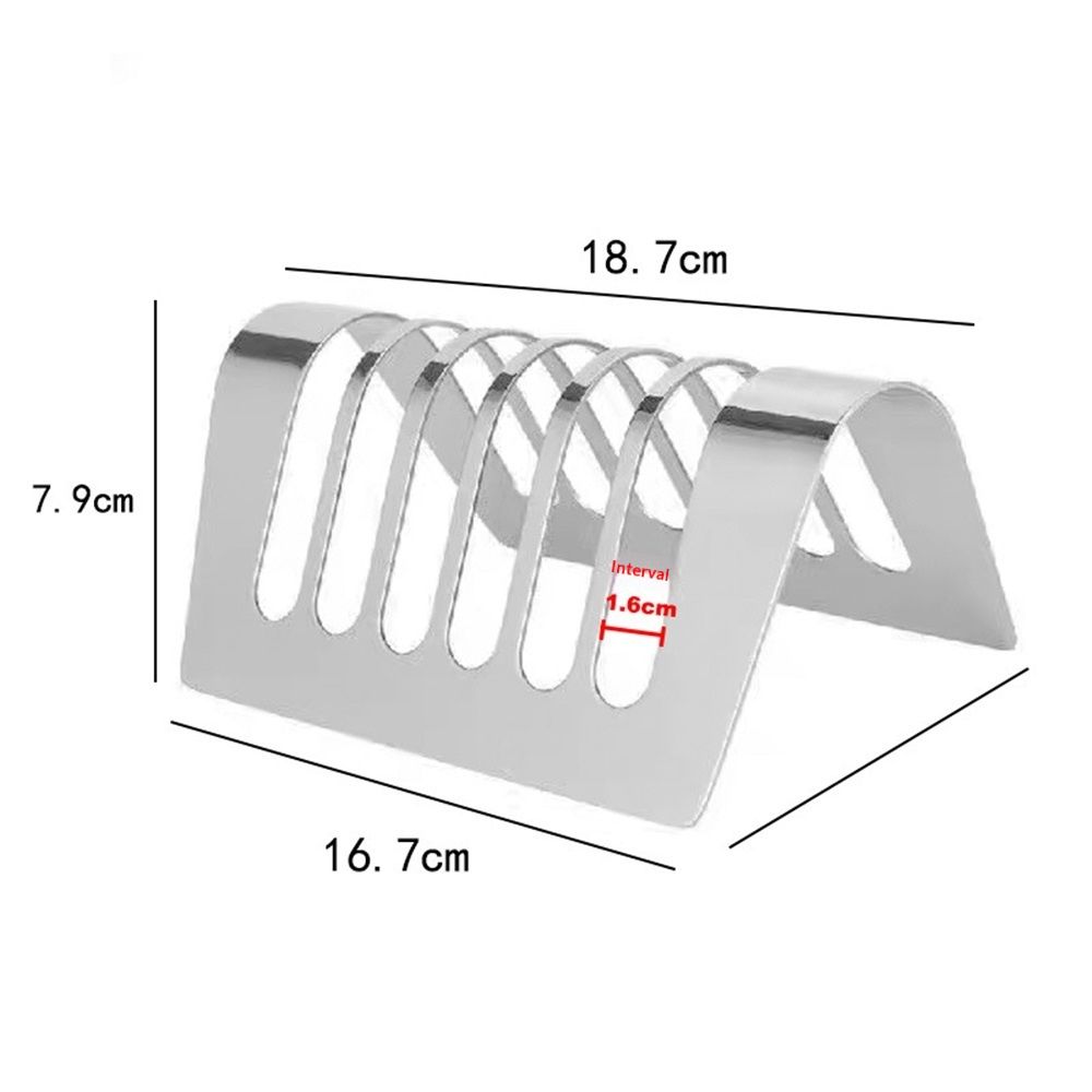 Toast Rack Bread Holder 6 Slice Slots Stainless Steel, dry placement rack, toast slices display rack, drain rack, tableware — image 5