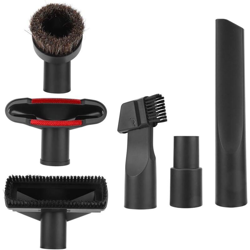 6 Pieces Universal Horse Vacuum Cleaner Brush Adapter Accessories, Black — image 2