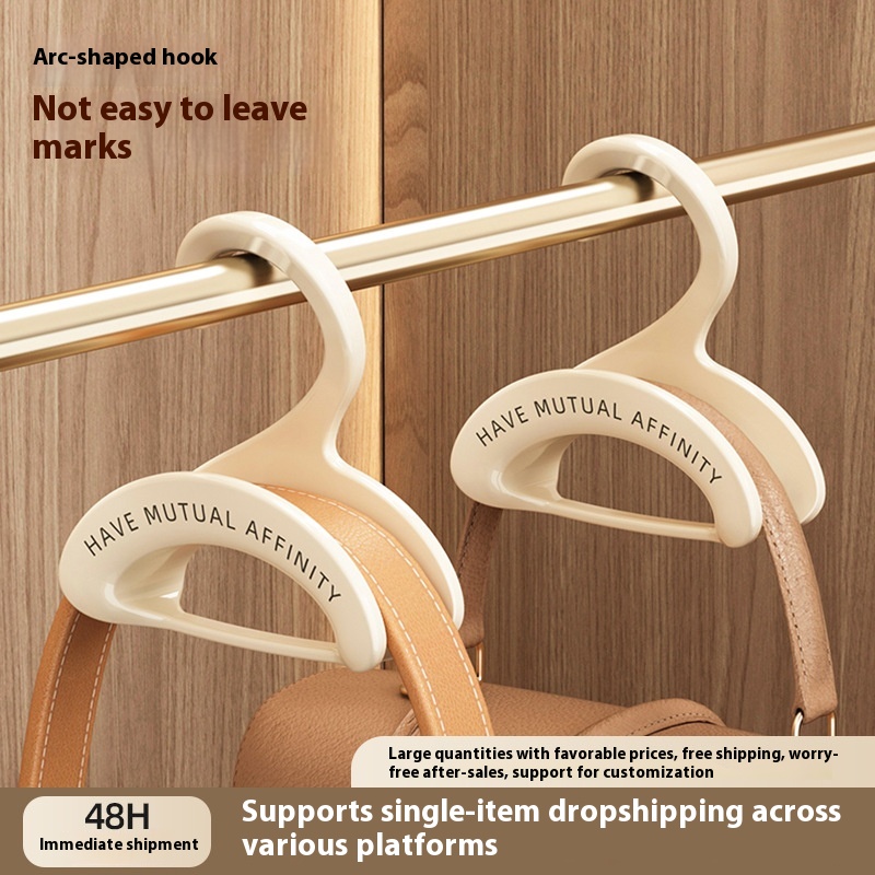 5 Pieces Handbag Hanger Set for Wardrobes and Doors, Space-Saving Storage Hooks for Bags, Scarves and Accessories, White — image 6