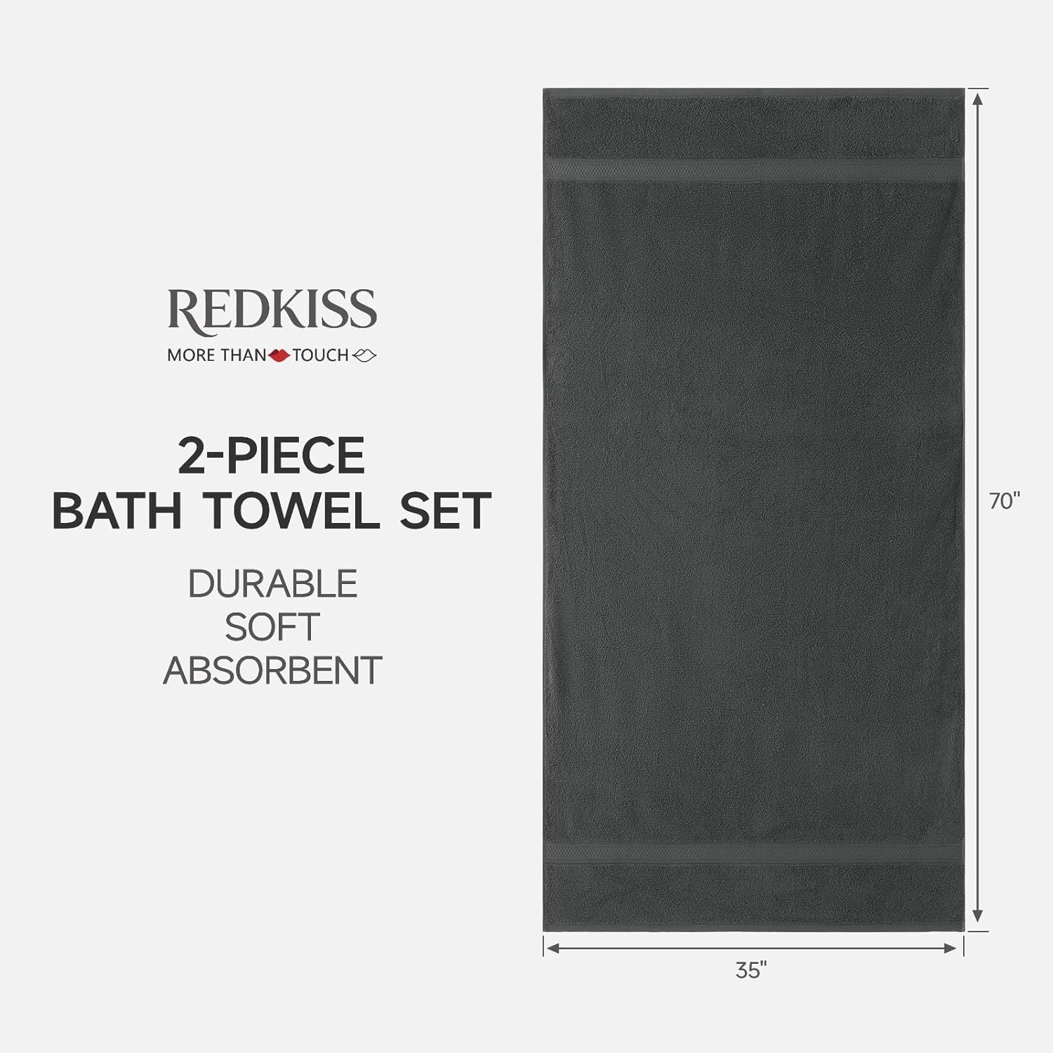 Cotton Bath Sheets Set of 2-70" x 35" Extra Large Soft Bath Towel for Adults, Absorbent & Lightweight, Fluffy, Quick Drying Shower Towels for Bathroom, Pool — image 3