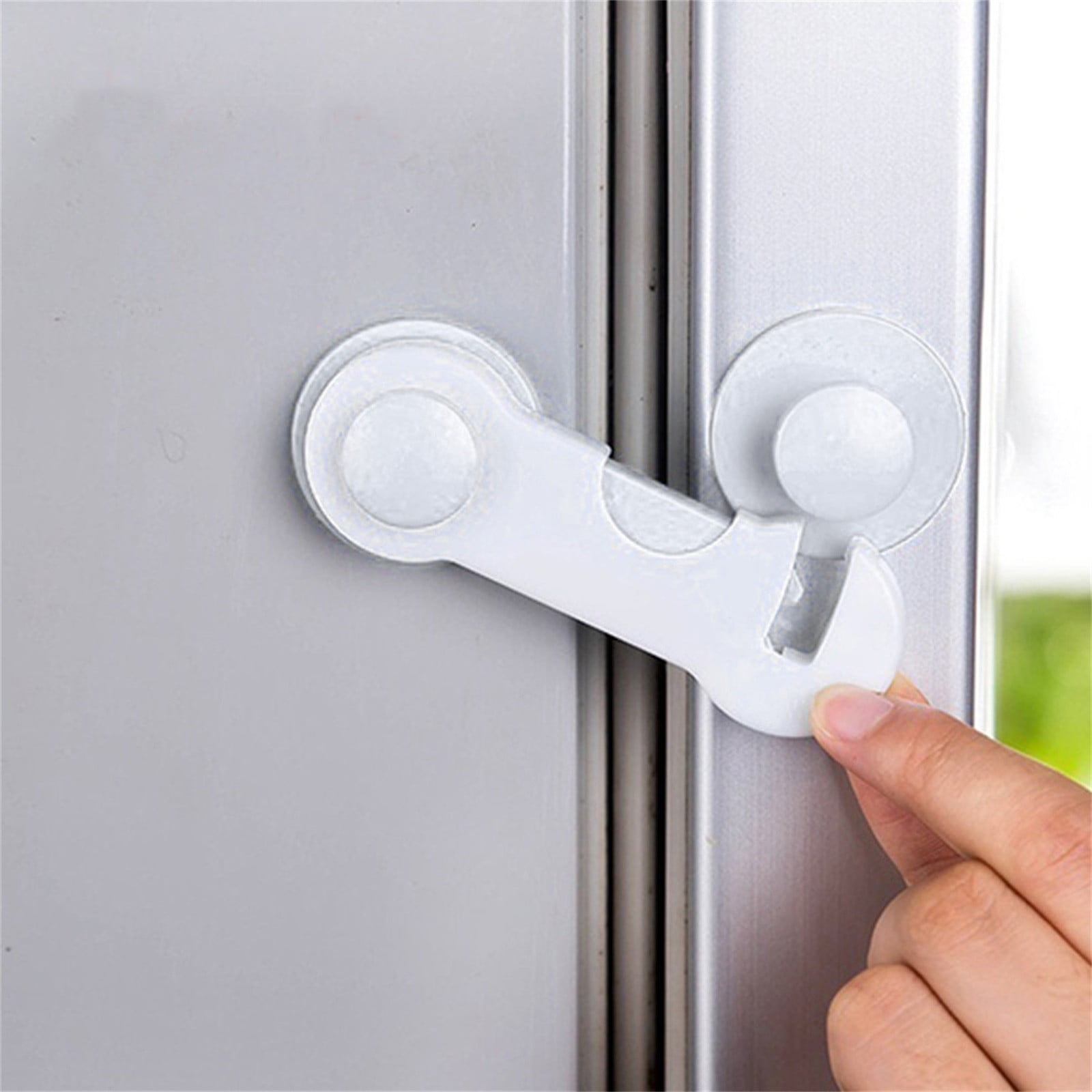 Cabinet Locks for Pet Safety, Plastic Latches with Adhesive for Drawer Cupboards Closet and Pantry Door, Fridge Lock for Protecting Dog and Cat, 2 Pcs, 3.74 โ image 4