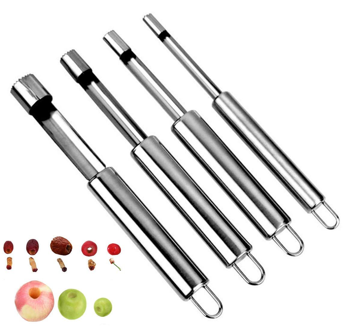Multi-Function Corer and Pitter Remover Set, Stainless Steel Core Remover Tool for Apple, Pear, Cherry, Jujube, Red Dates or More