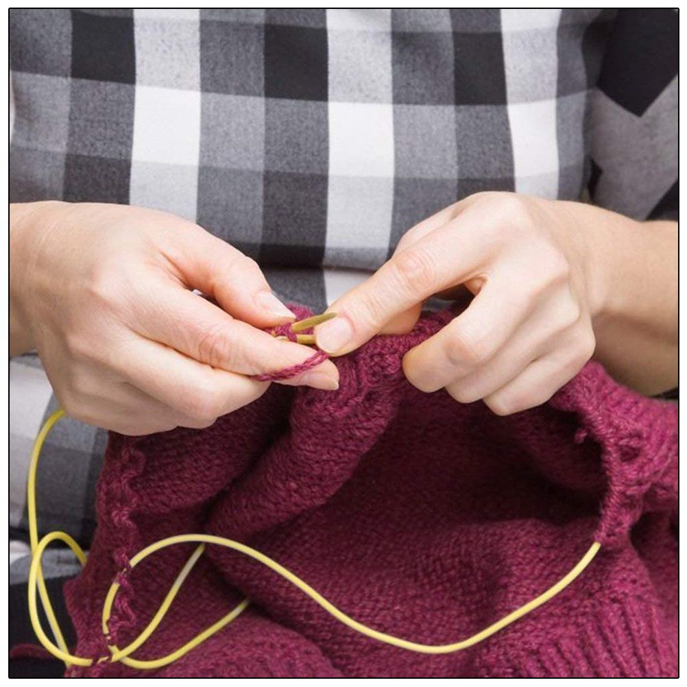 18 Size Circular Knitting Needles 100cm Crochet Hooks Set Tube Bamboo Knitting Needles Craft Circular Sewing Tools — image 6