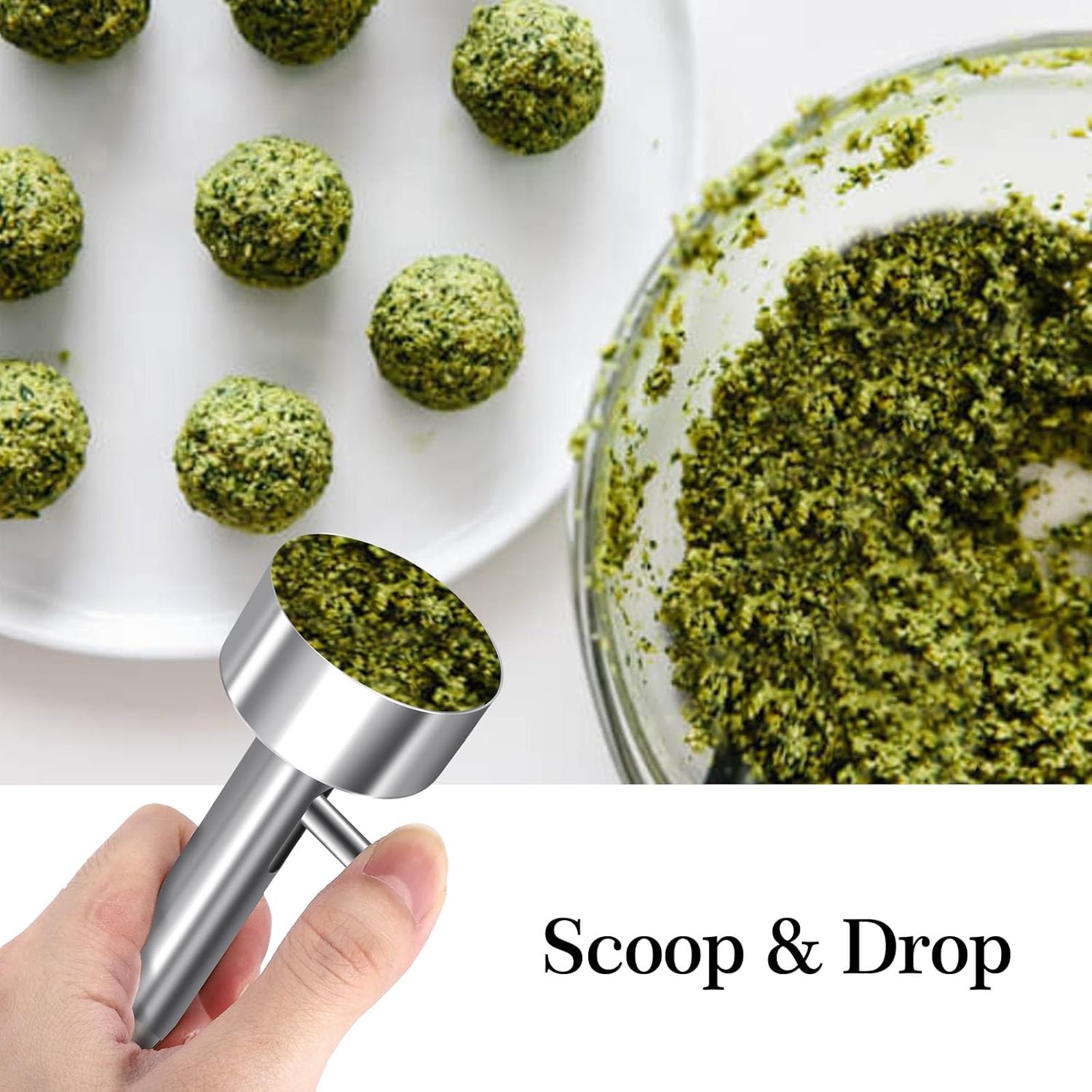 Professional Patty Maker with Thumb Grip - Perfect for Falafel Burgers and Meatballs — image 6