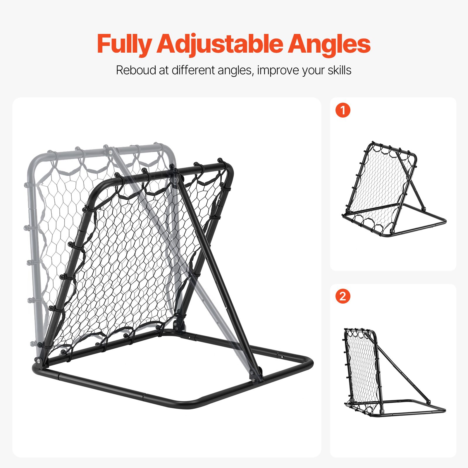 34"x34" Soccer Rebounder Net Kick-Back Portable Football Training Gifts โ image 3