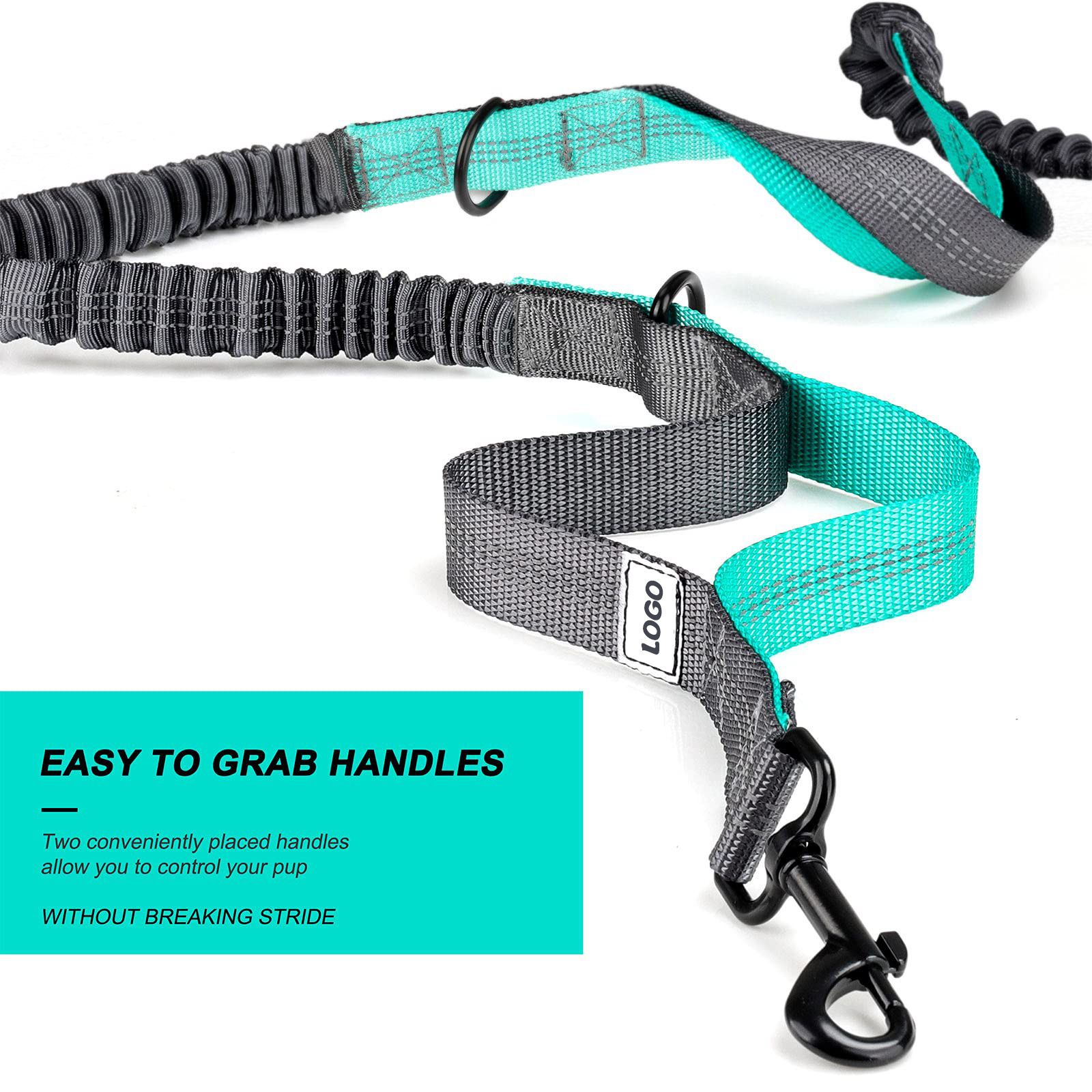 Hands Free Dog Leash Running Belt with Adjustable Bungee Lead(Black), Multi Pocket Outdoor Waist Bag and Free Roll of 15 Poop Bags for Walking, Jogging and โ image 5