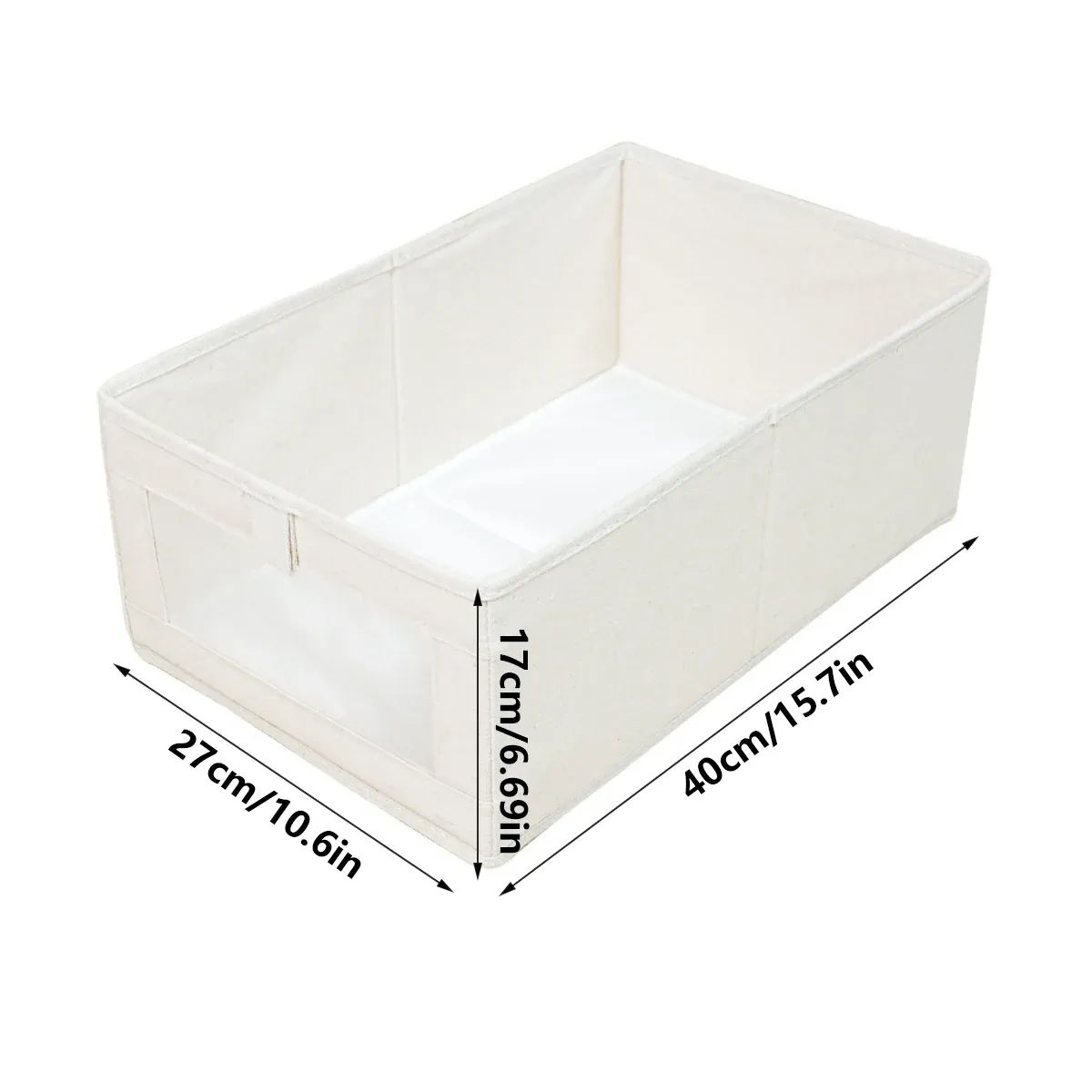 4pcs Visual Window Shirt Organizer Box Clothing Storage Basket Fabric Organizer — image 3