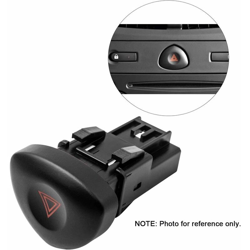 Warning Button Clio 2 Hazard Lights Warning Button For Clio Mk 2 Black 8200442723 — image 3
