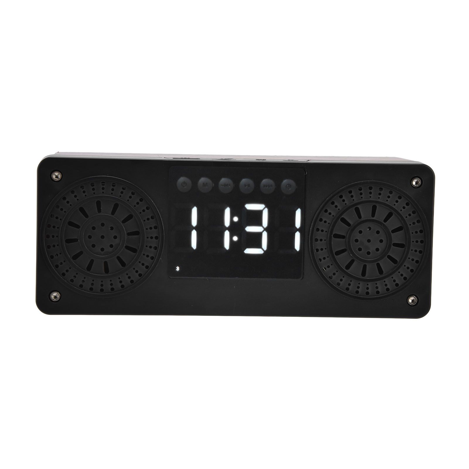 Speaker Red Double Speaker Digital Display Clock 360° Three Dimensional Surround Wooden Speaker Subwoofer — image 6