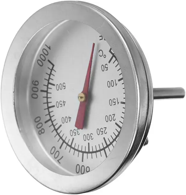Stainless Steel Analogue BBQ Grill Thermometer with 5 cm Dial and 4 cm Probe for Smokers, Grills and Outdoor Cooking, Silver — image 5