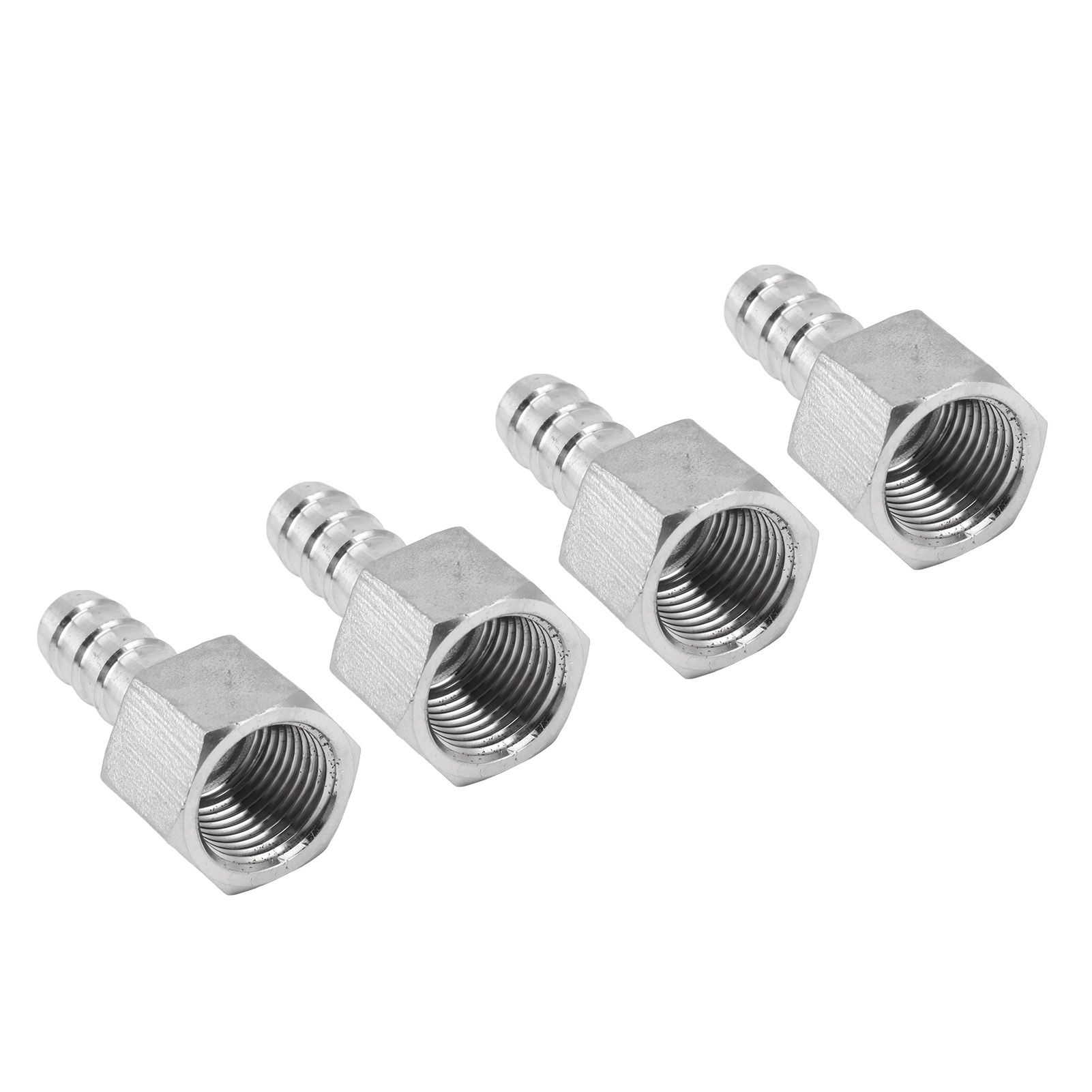 4pcs 13mm 1/2in Hose Barb Connector Hose Barb Coupler Stainless Steel Pipe Fitting for Beer Cooler — image 6