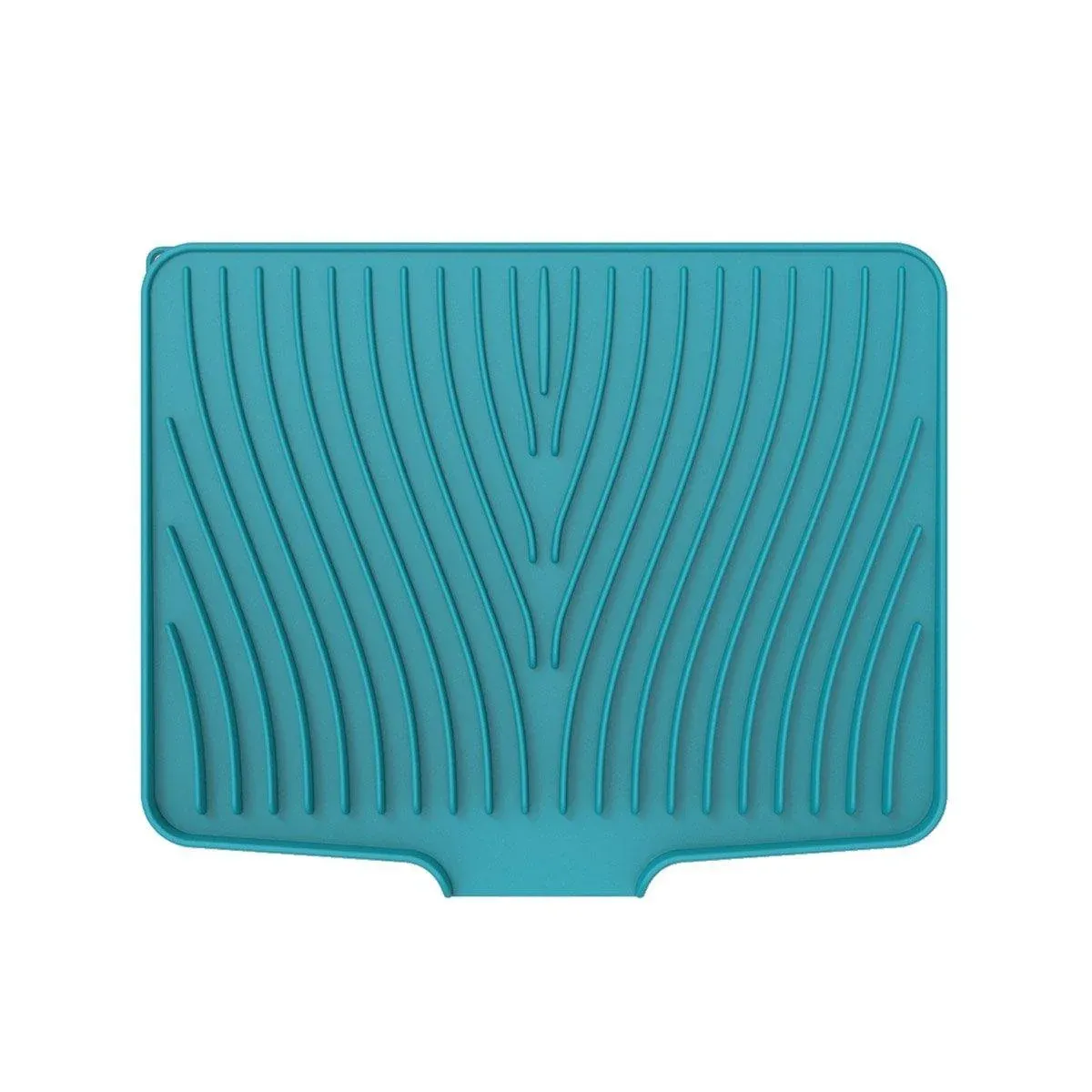 Silicone Dish Drying Mat Heat Resistant Draining Slope Pad for Kitchen Counter - Green