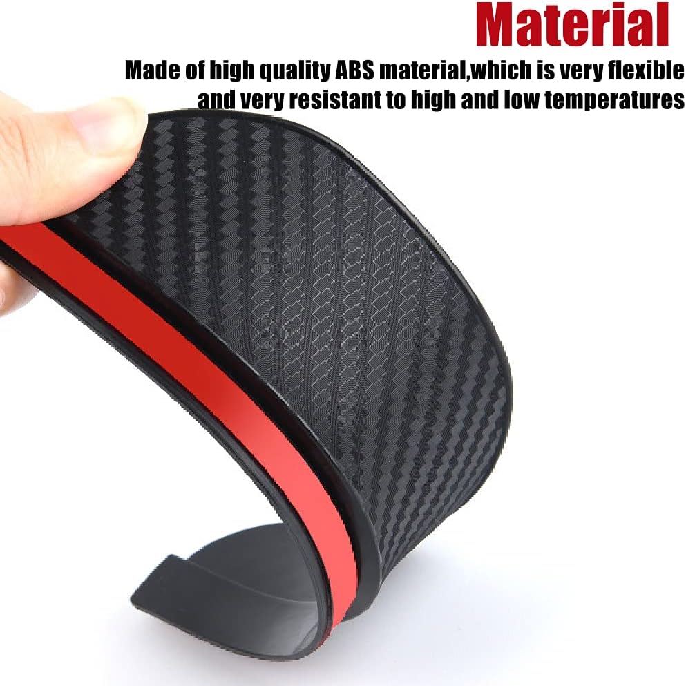 1 pair car side mirror rain cover smoke cap universal carbon fiber rearview mirror side mirror for SUV truck accessories — image 3