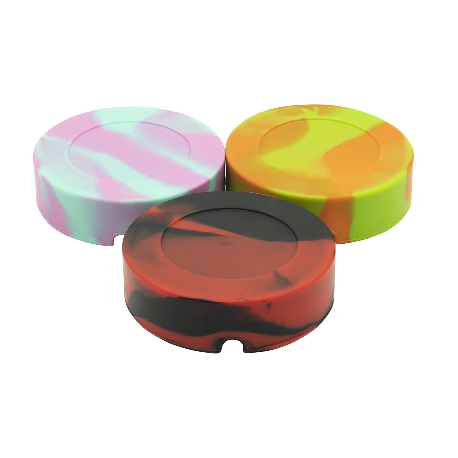3Pcs Silicone Ashtrays for Cigarettes - Rubber Tray High Heat silicone cigarette holder Ash Tray Round Tray Cigar Ashtrays — image 4