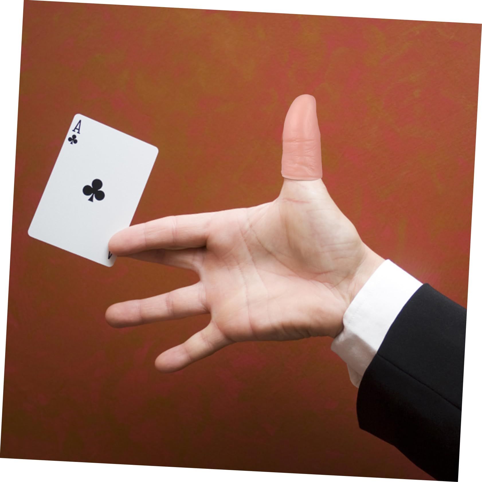 6 Sets Fingertip (6pcs) Magician Thumb Tip Tricks Thumbs Fake Fingers Silk Fake Thumb Silk Close up Trick Prop Magician Rubber Thumb โ image 4