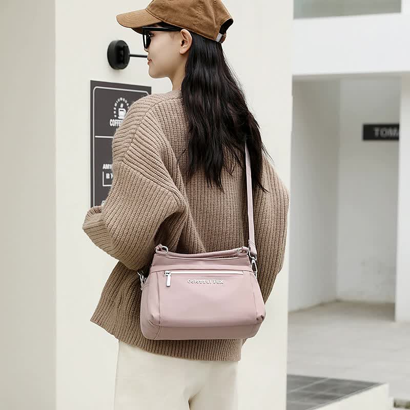 Caramel Color Waterproof Nylon Crossbody Bag - Lightweight and Adjustable Strap Shoulder Bag for Women — image 2