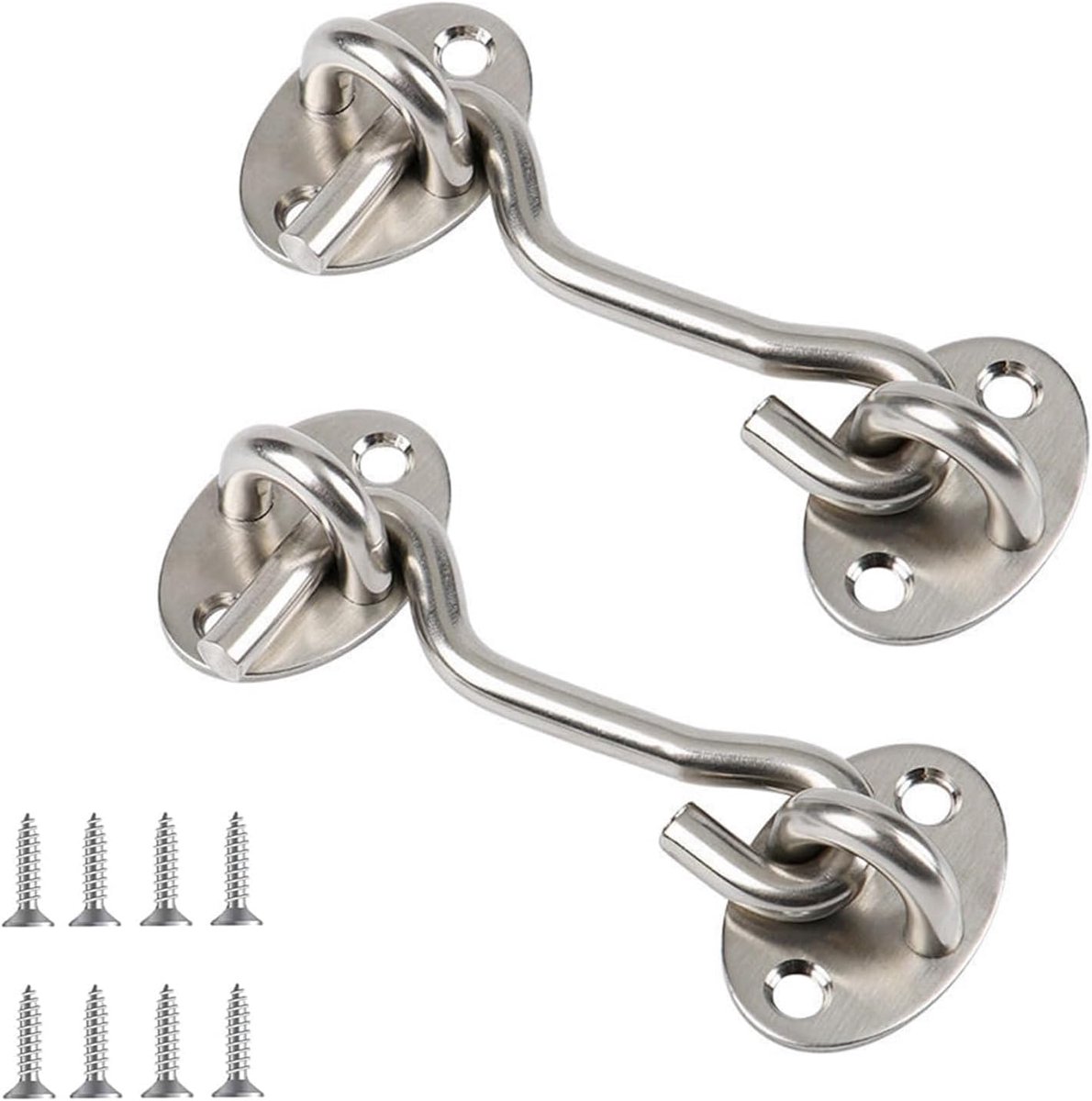2 pieces - Wind hook - 3 inch - Wind hooks - Door hinges - Door bolt - Hinge - barn door hook - hook and eye bolt - cabin hooks and eye bolt - swivel