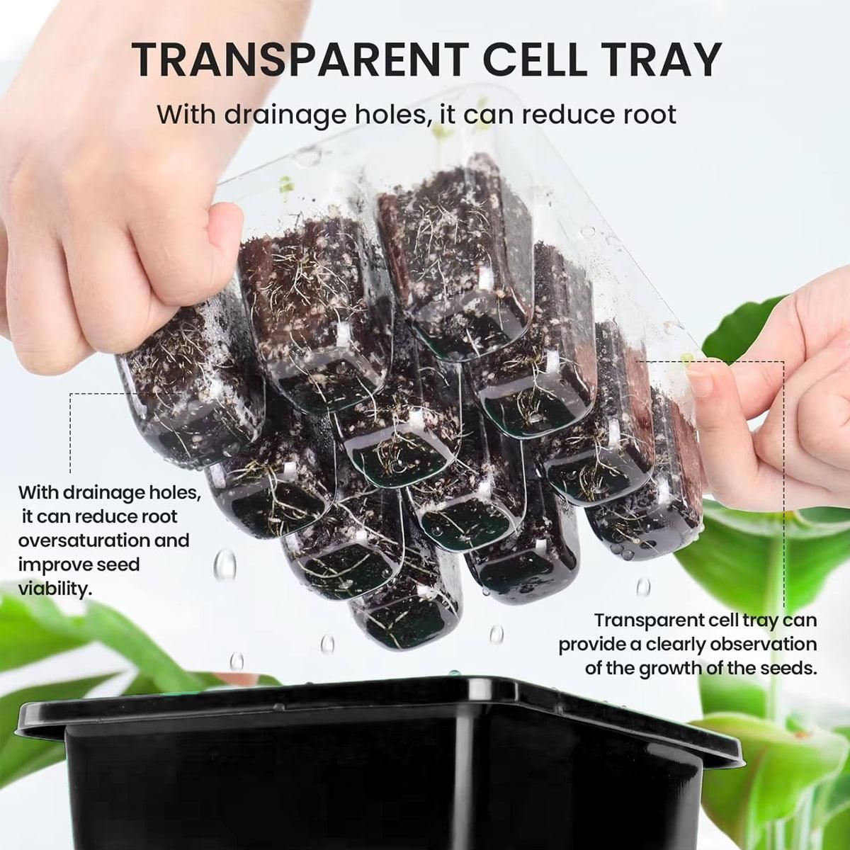 3/5pcs Plastic Seedling Tray Gardening Plant Starter Trays Nursery Pots Planting - 3PCS โ image 5