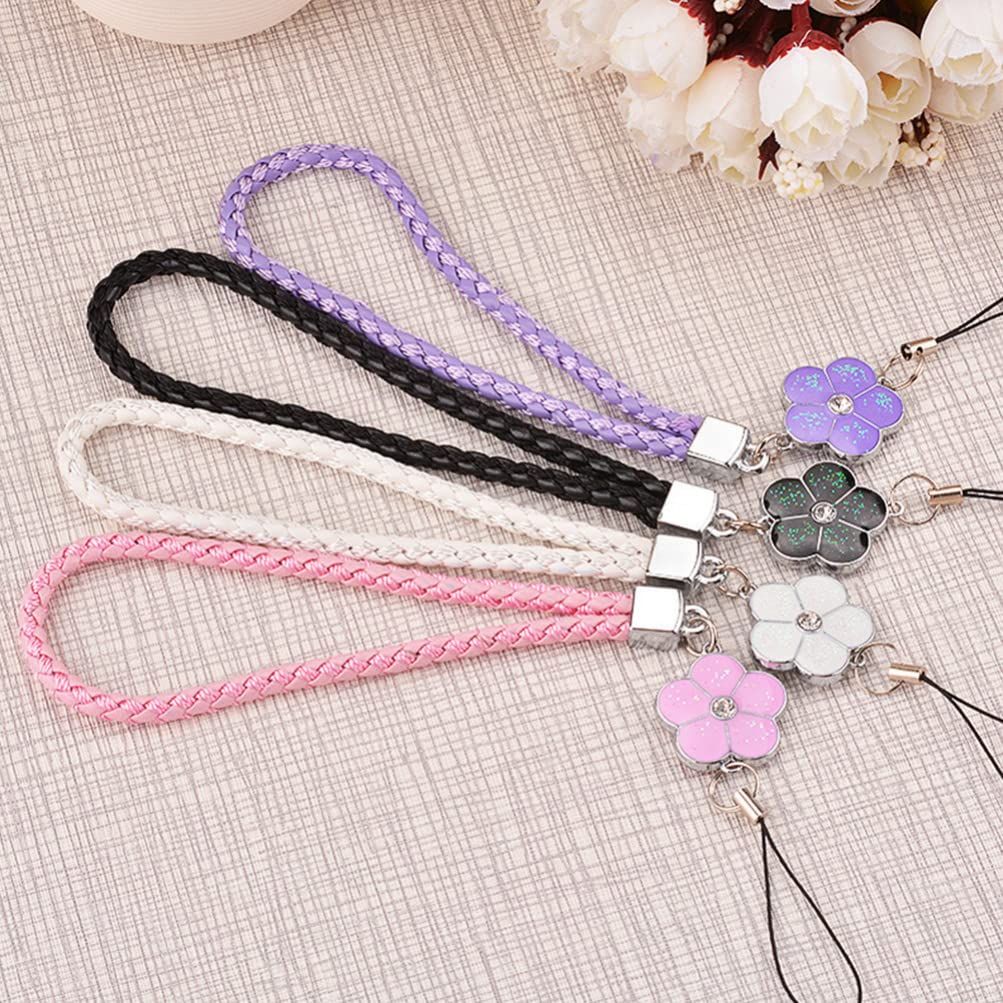 4pcs Cell Phone Charm Phone Lanyard Wrist Strap for Girls Phone Charms Strap Keychain Flower Phone Charms Wrist Strap โ image 3