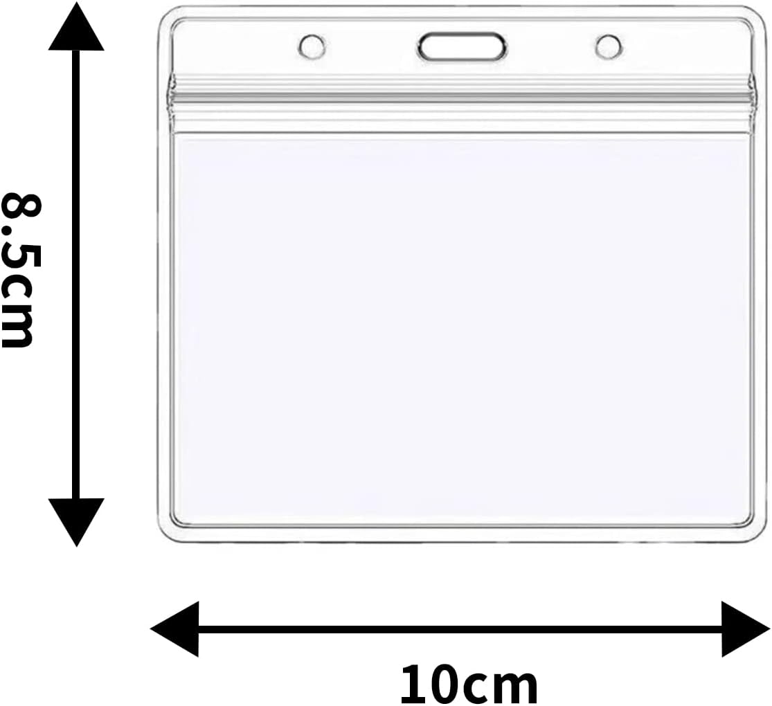 5-piece plastic card holder - clear waterproof plastic badge holder - clear branded badge ID holder - wallet holder - double-sided badge holder - lanyard card — image 2