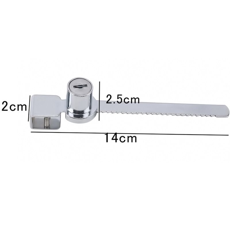 Cabinet & Furniture Locks,Showcase Lock Ratchet Lock, Sliding Glass Door Lock, Keyed Alike Showcase Display - 2 Pack โ image 4
