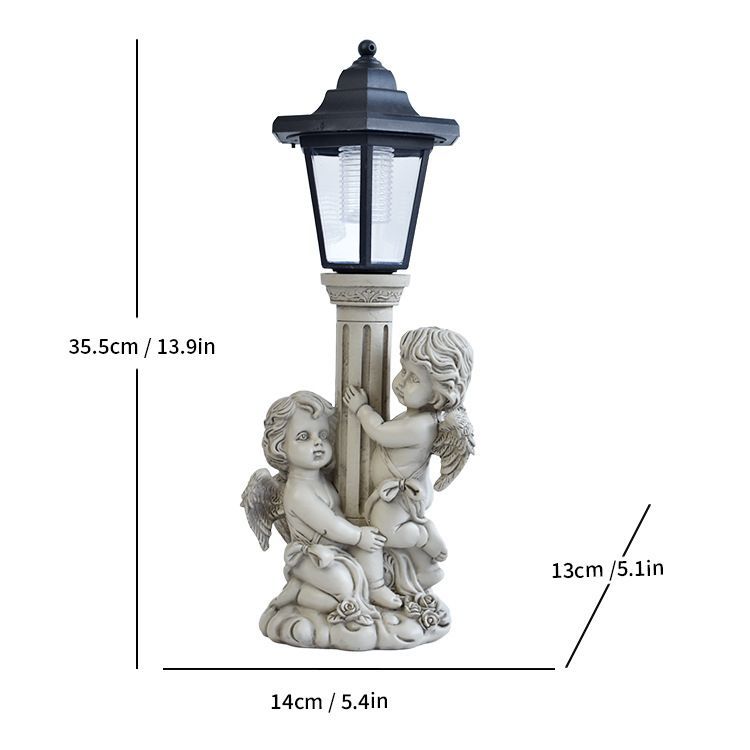 Resin Hummingbird Solar Lamp Outdoor Garden Sculpture Couple Hummingbird - Multi-color - Size 43 — image 2