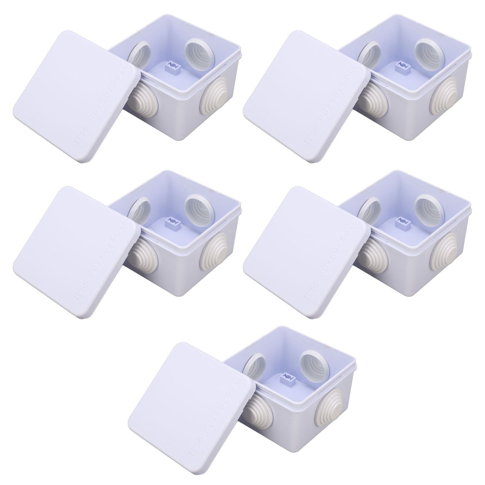 5Pcs Plastic Waterproof Cable Box with Rubber Plug IP55 Waterproof Plug Junction Wire Box โ image 5