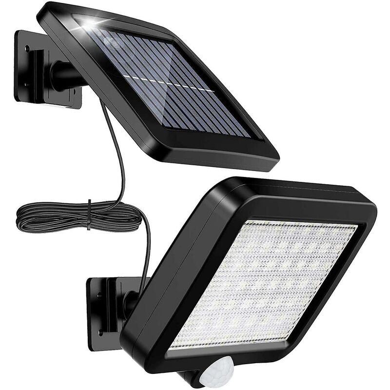 2 Pack 56 LED Solar Lights Outdoor Motion Sensor Ip65 Waterproof 120 Degree Lighting Angle With 5M Cable — image 3