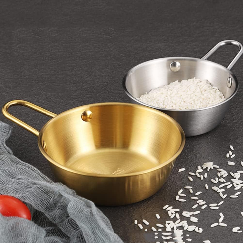 2Pcs Korean Traditional Wine Bowl Rice Wine Cup Soy Sauce Dish Condiment Dipping Bowl with Handle for Hiking Camping Soup โ image 2