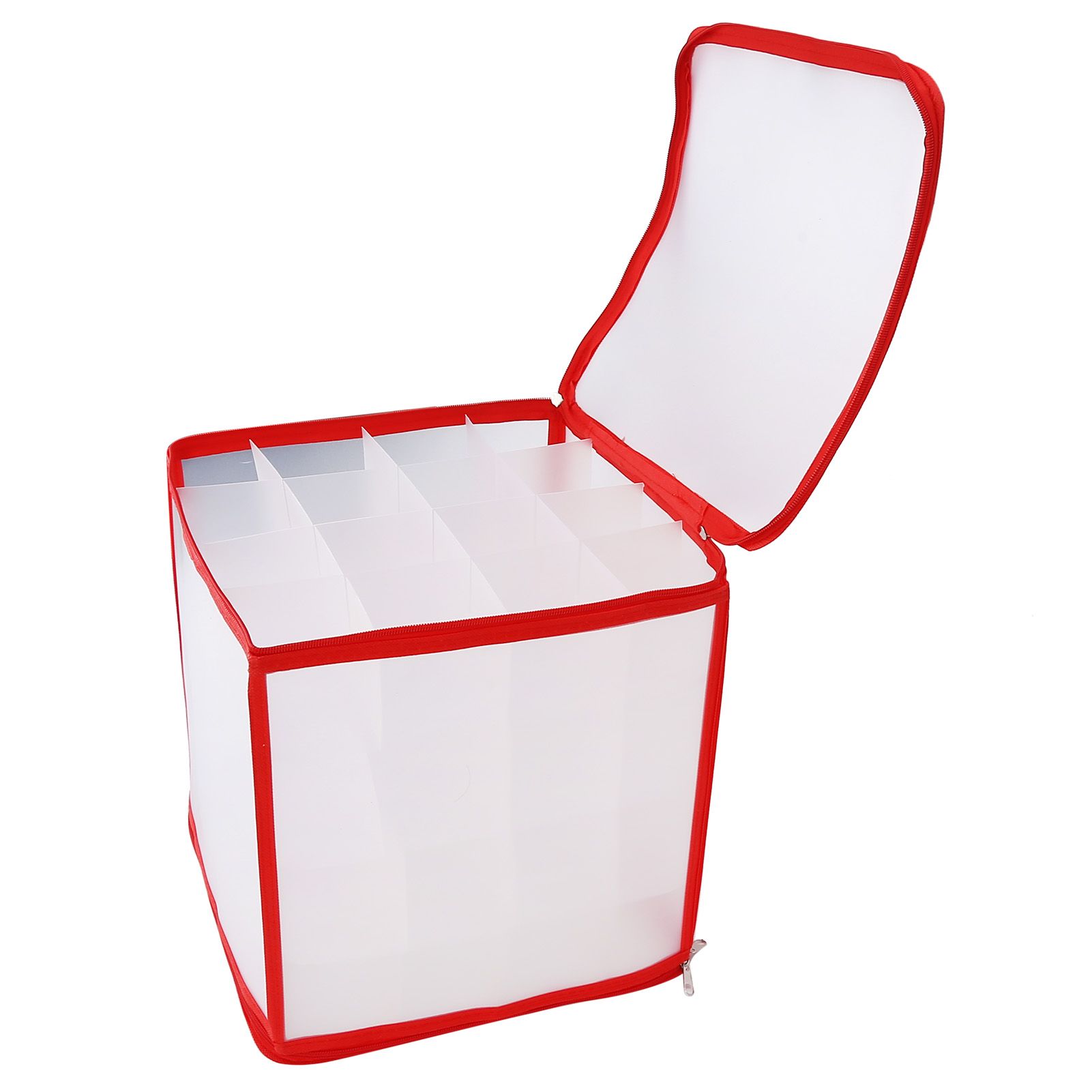 Storage Box Transparent PVC Zipper Sealed Durable Sock Organizer with Compartment for Home Office — image 6