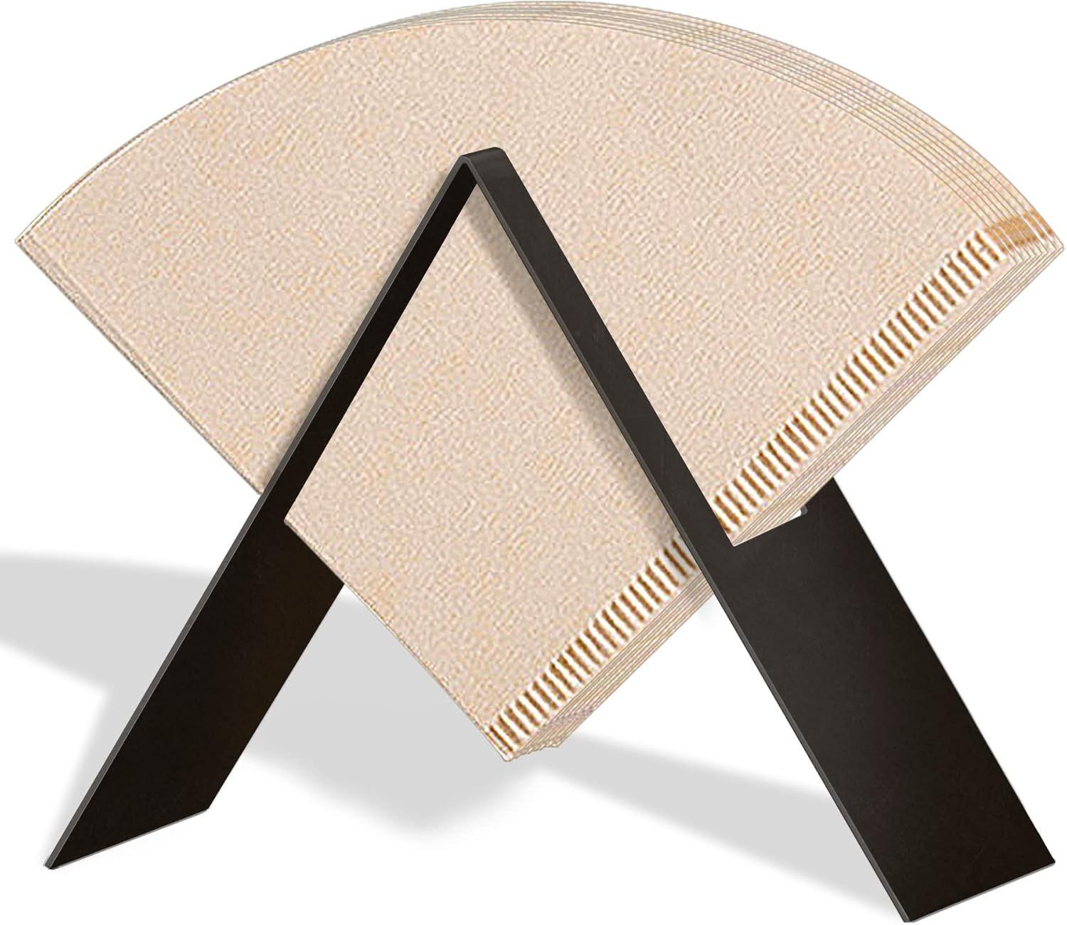 Single Slot Coffee Filter Paper Holder, Stainless Steel Storage Rack, with V-Shaped Design, for Coffee Accessories, for Most Standard-V60 and Cone Filter — image 2