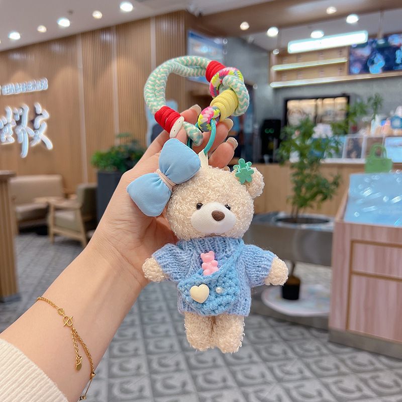 cute teddy bear keychain, knitted sweater keychain, plush keychain, bag charm, women's accessory, fashion accessory, Australian fashion — image 5