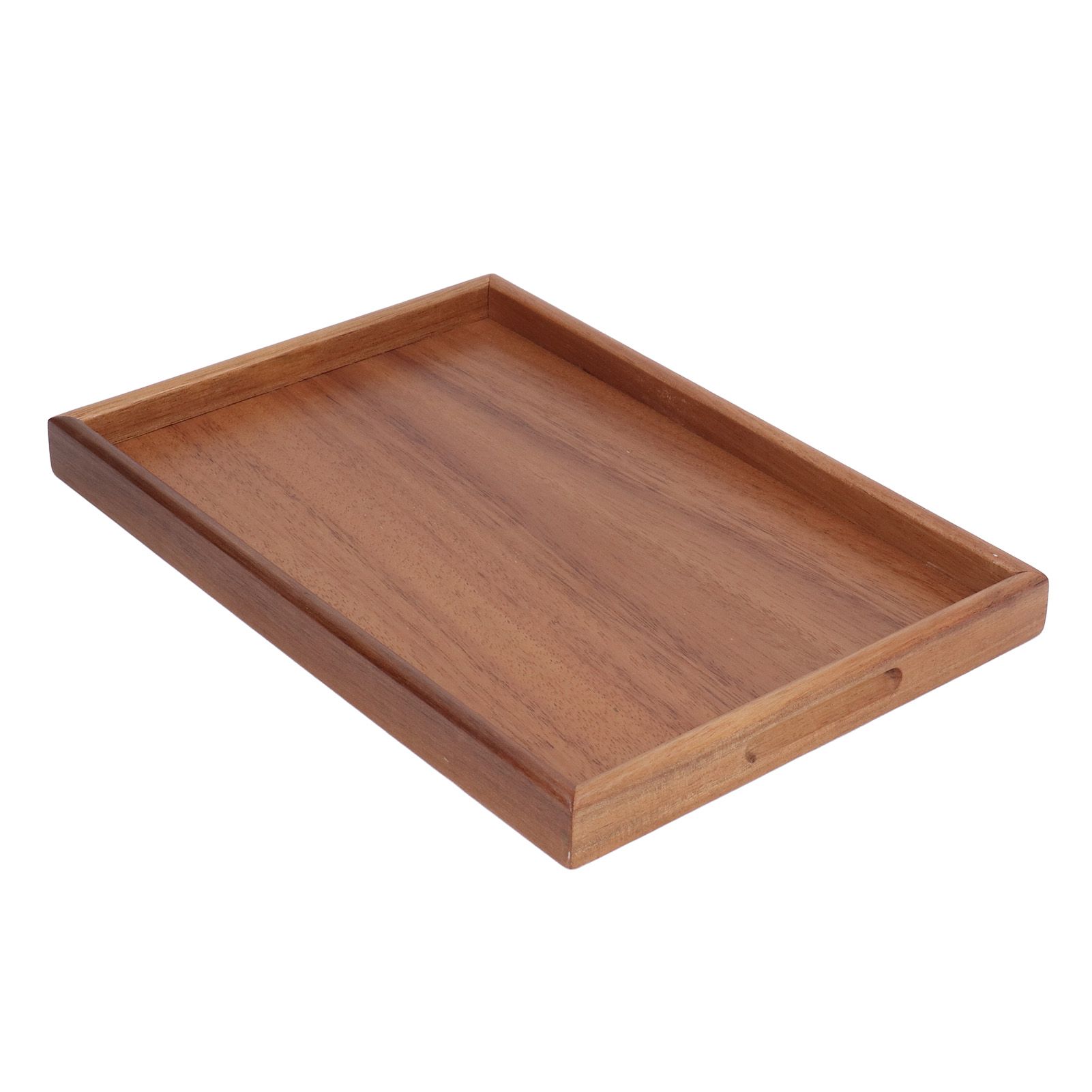 Bamboo Tea Serving Tray Multifunction Decorative Rectangle Bamboo Vanity Tray for Hotel Home Bathroom L โ image 4