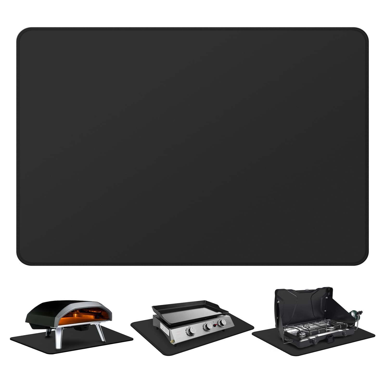 Fireproof & Waterproof Under BBQ Mat, Protect Your Prep Table and Outdoor Grill Table - Heat Resistant Grill Table Mat