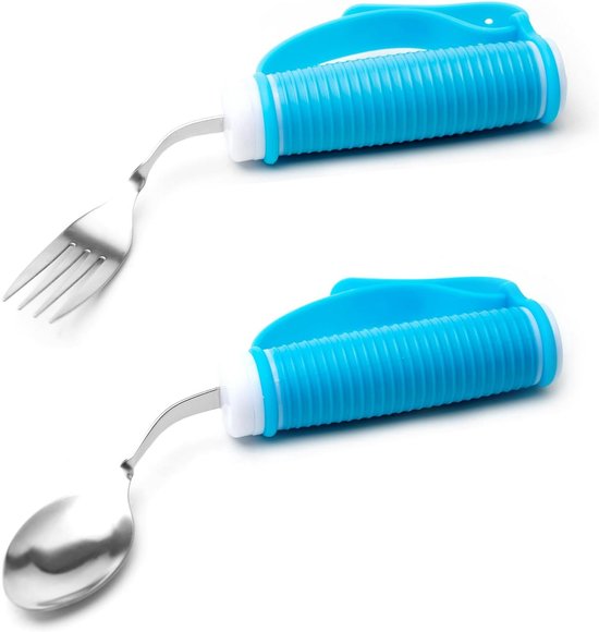 Flexible and adaptable cutlery for seniors, people with disabilities, Parkinson's disease, arthritis, hand tremors, weak grip and people with disabilities