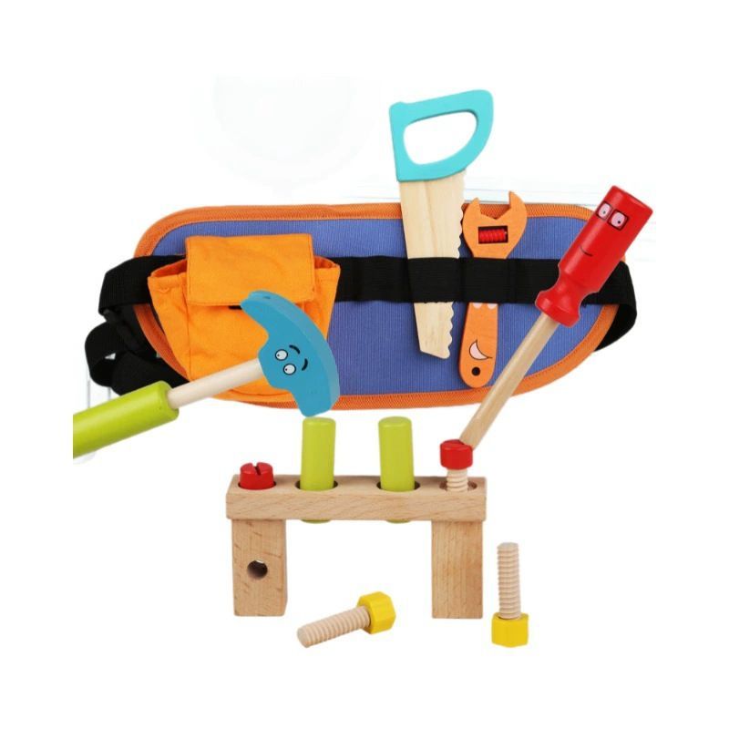 wooden toolbox, animal themed toy, building set, kids construction toy, fine motor skills, creative play, educational toy, birthday gift, Children's Day gift — image 3