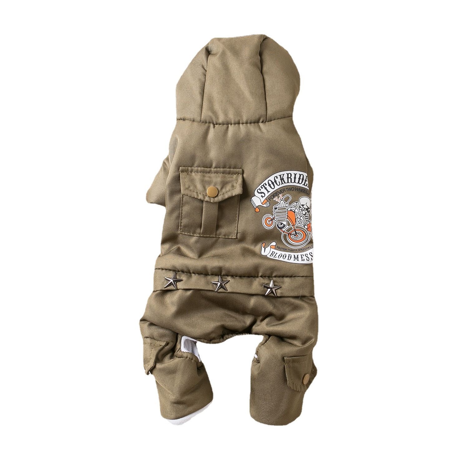 Qi Pet Dog Clothes Thickened Four Legged Warm Locomotive hand khakis — image 6