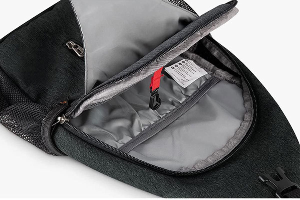Water Resistant Crossbody Sling Backpack Sling Bag Travel Hiking Chest Bag Daypack - Black โ image 5