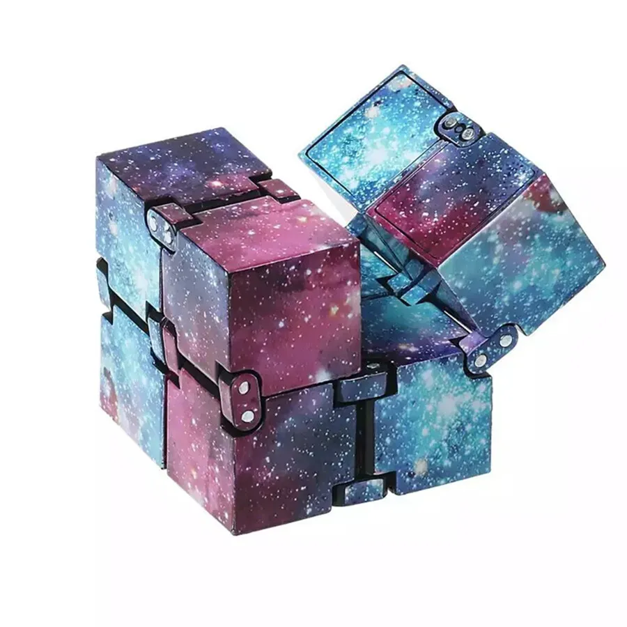 Infinity Cube Fidget Toy in Purple Starry Sky for Stress Relief and Sensory Play โ image 6