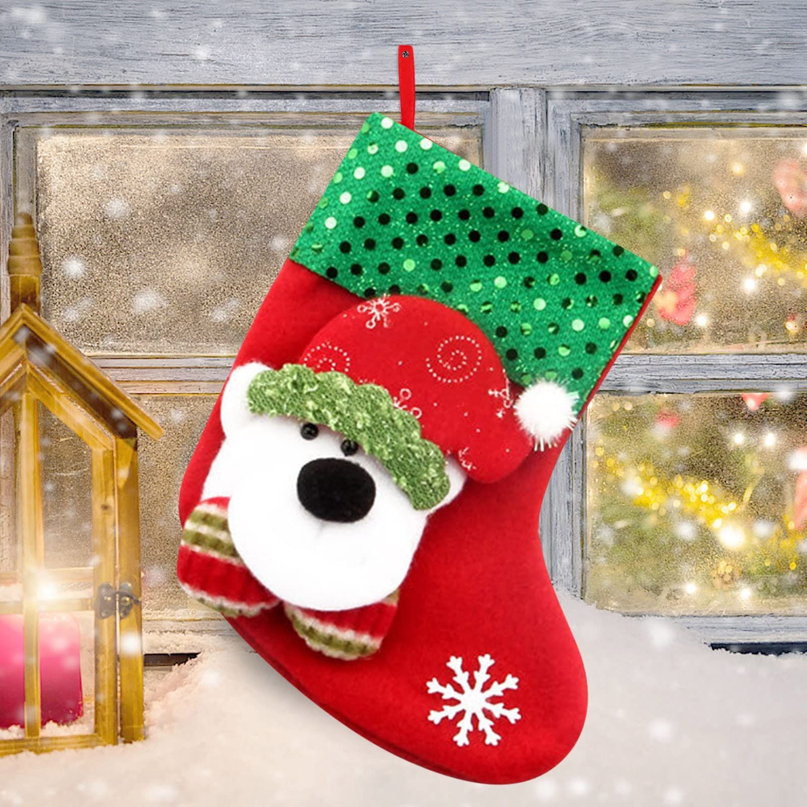 Christmas stockings gift bag 3D Santa Claus snowman reindeer plush socks hanger Christmas socks decoration Christmas β image 4