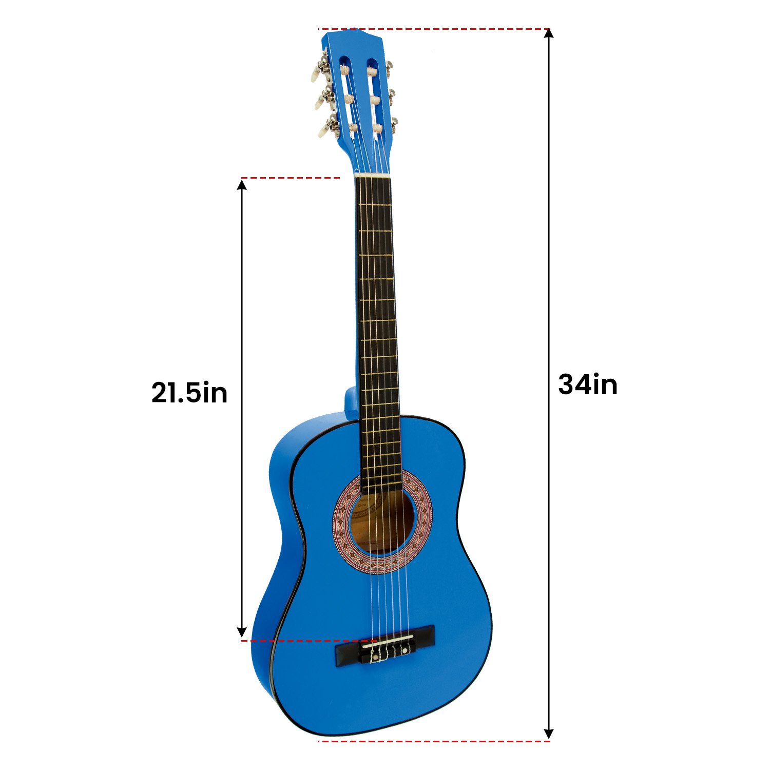 Karrera 34in Acoustic Children no cut Guitar - Blue — image 3
