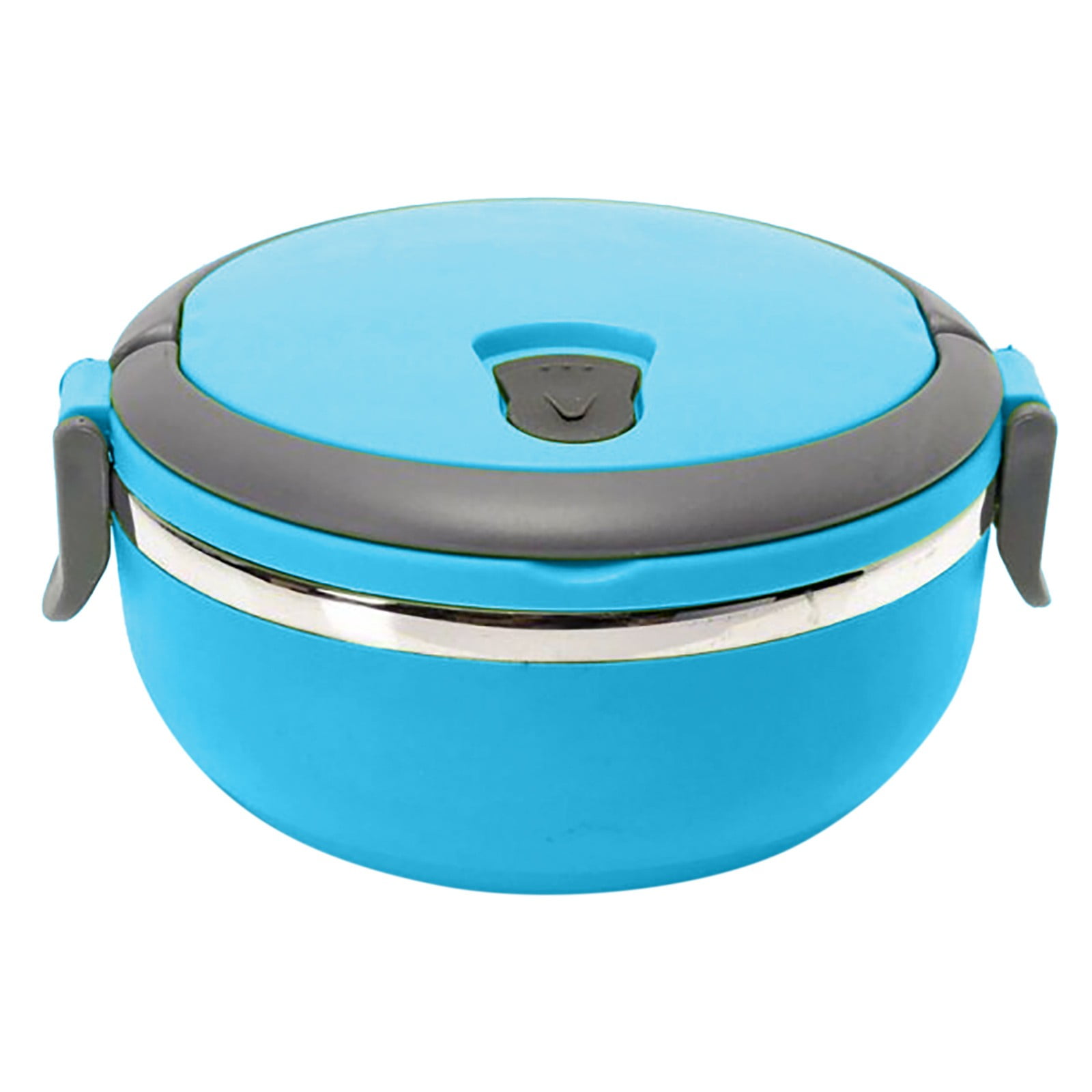 Storage Containers ! Stainless Steel Round 1 Layer Insulated Food Thermal Containers Lunch Box Case, Storage Container Promotion Include 1Pc Round Lunch Box