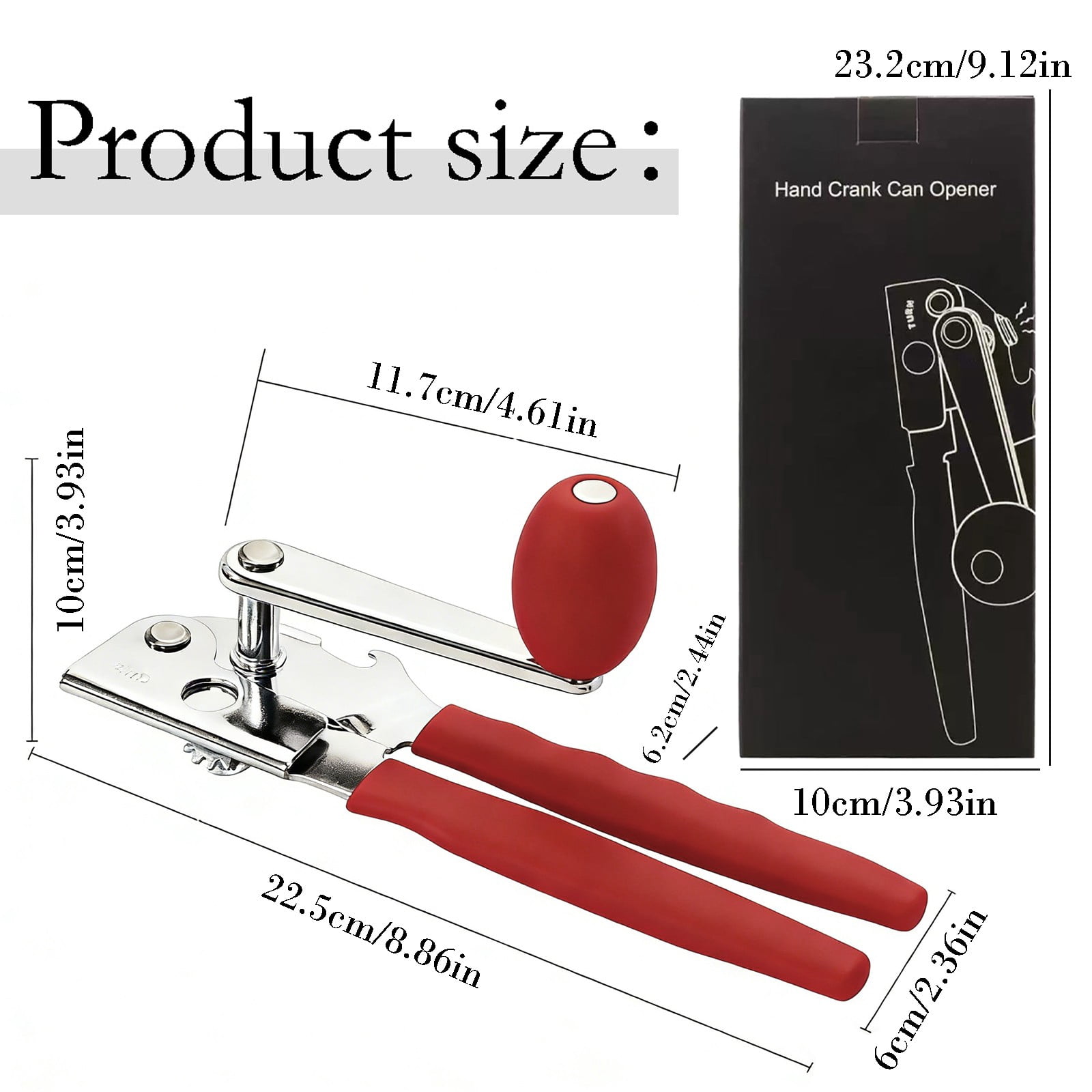 Stainless Steel Can Opener Manual Multifunctional Labor Saving Can Opener Kitchen Creative Can Opener Tool Easily Open Cans Of Various Sizes, 3PC Red — image 3