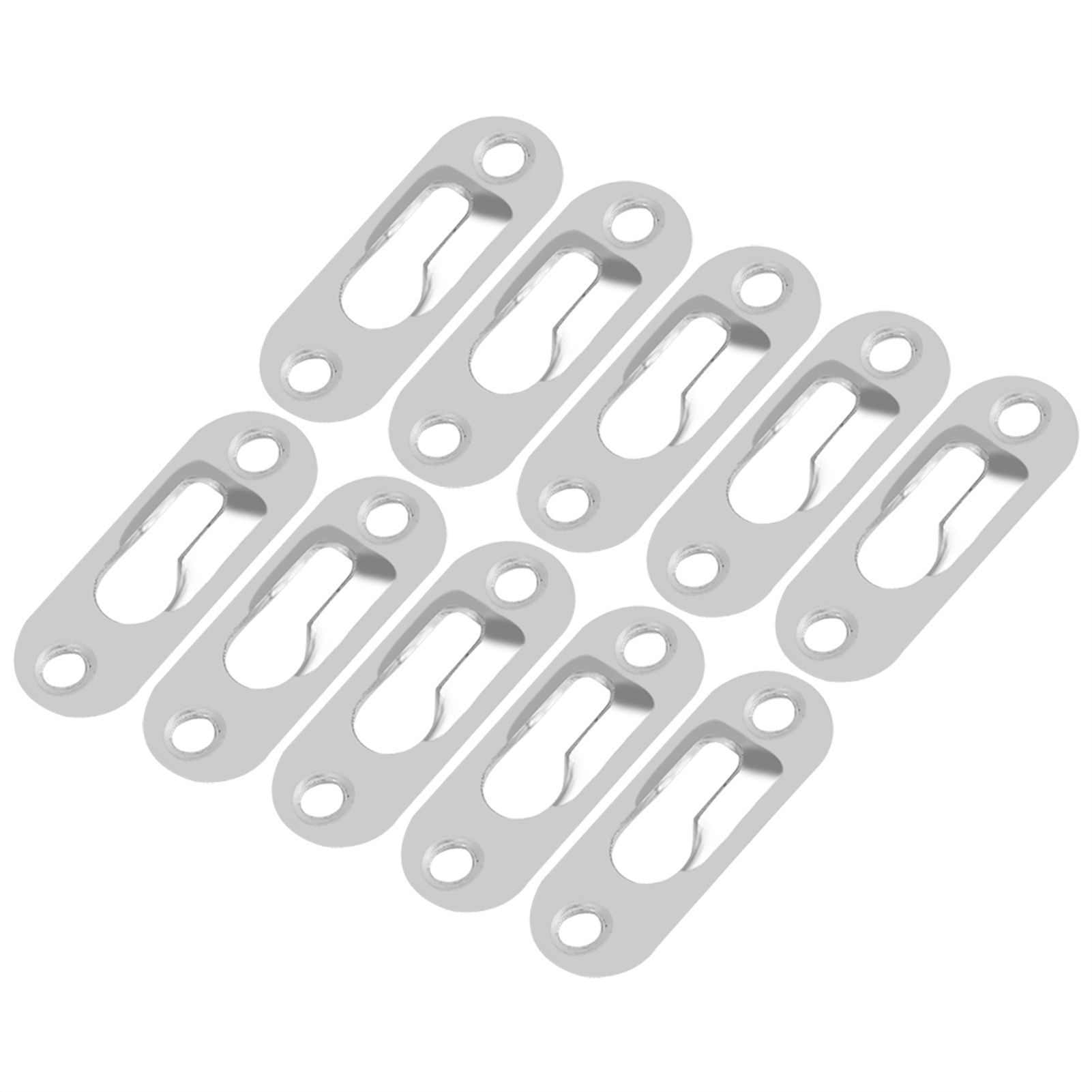 40 Pcs Silver Tone Metal Keyhole Hanger Fasteners for Picture Frames Hang Wall Indoor — image 2
