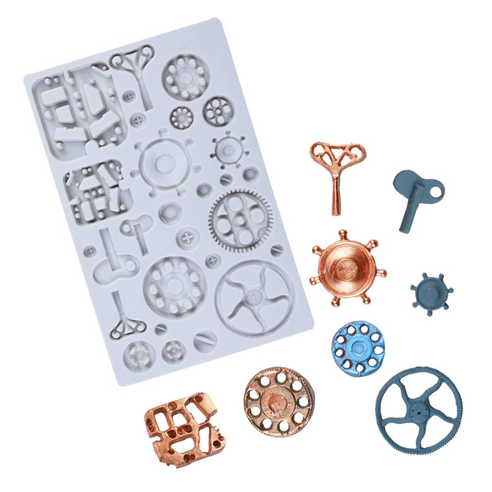 Vintage Gears Mold Steam Punk Chocolate Mould Silicone Cake Decorating Mold โ image 2