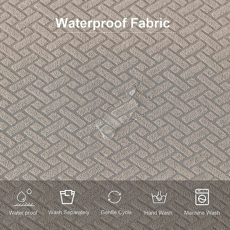 Chair Cover 2/4 Pieces Chair Cushion Cover Waterproof Chair Seat Cover Removable Washable Jacquard Elastic Chair Seat — image 2