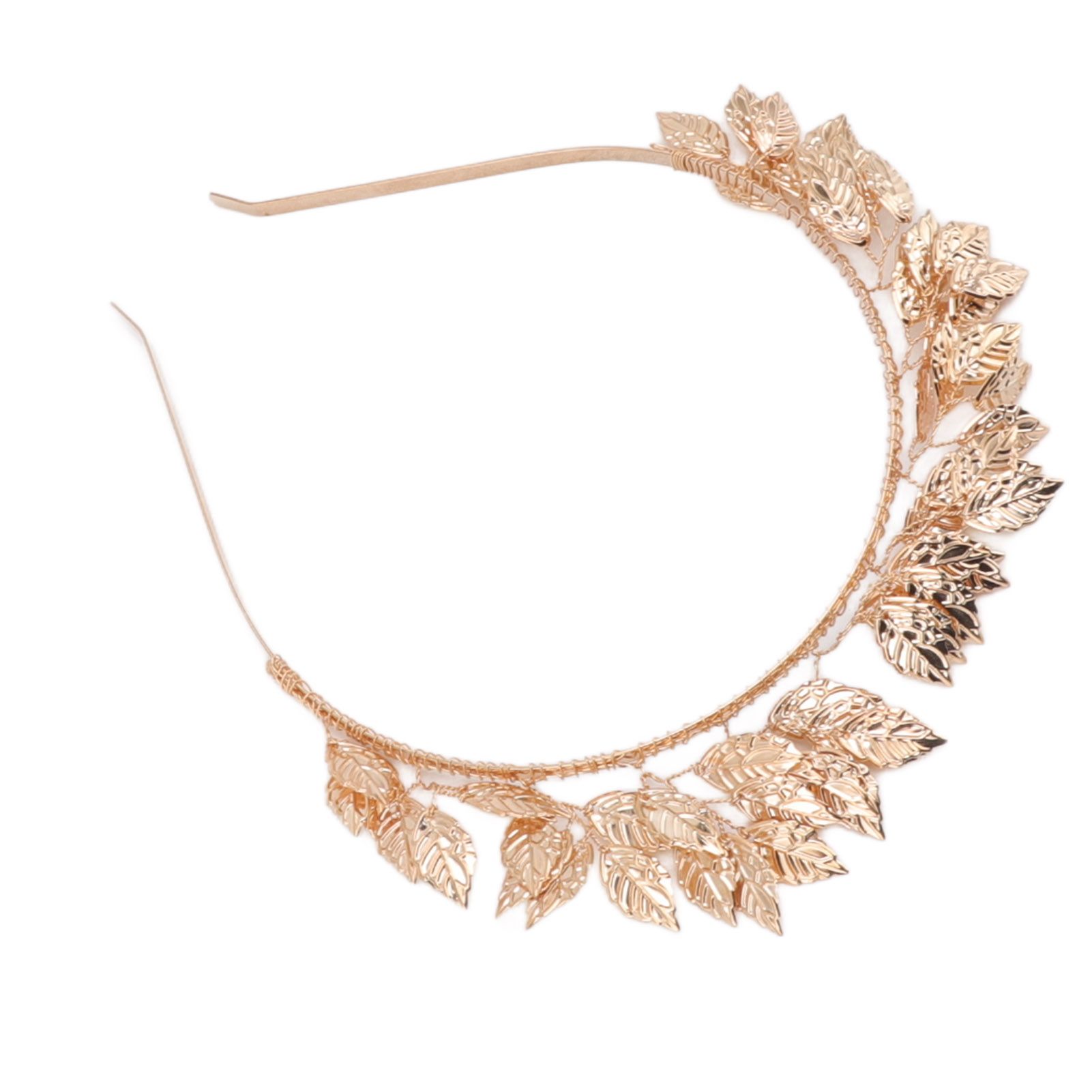 Baroque Metal Leaves Hair Hoop Hand Woven Bridal Headband Alloy Leaf Crown Hair Accessories โ image 4