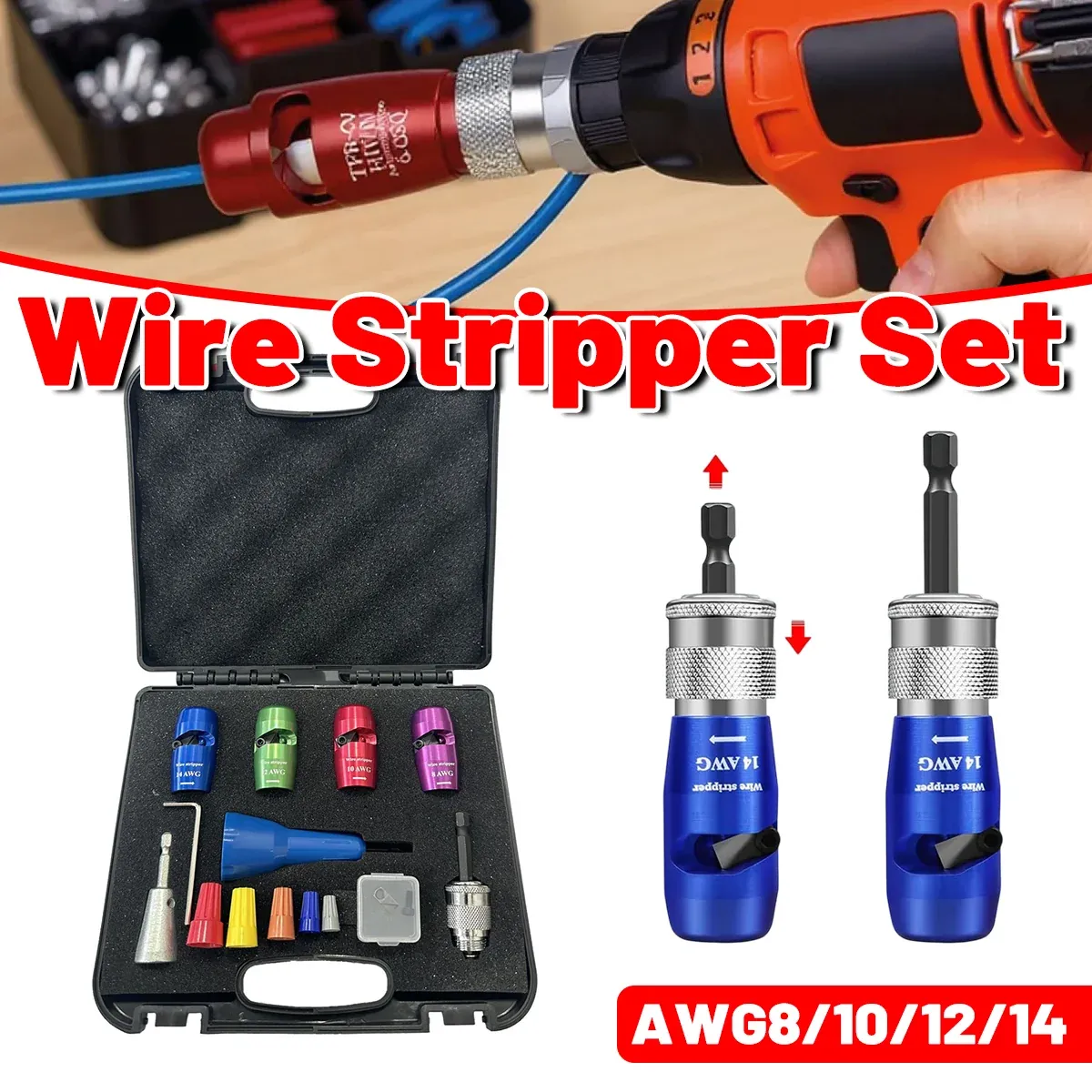 Wire Stripper Set Precision Zinc Alloy for Electrical Repair Kit