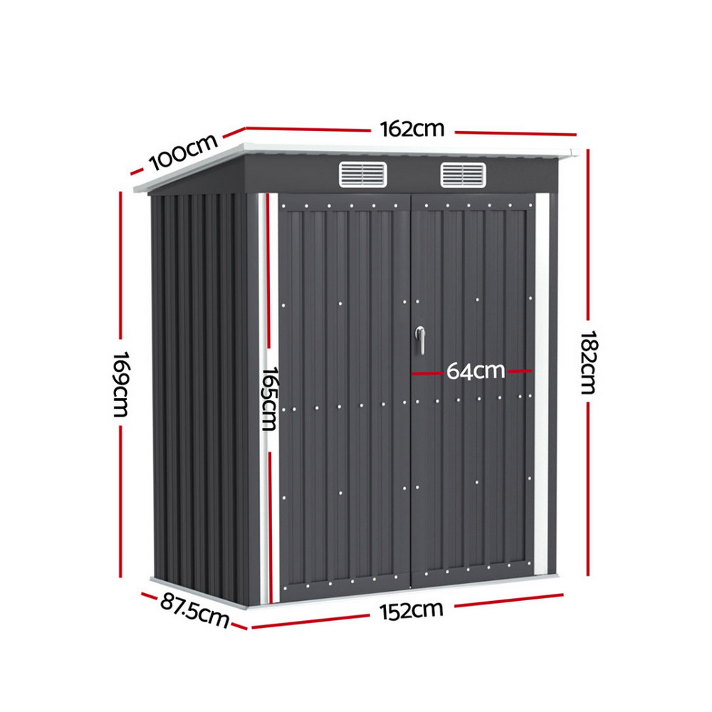 Giantz Garden Shed 1.62x1M Outdoor Storage Tool Workshop House Shelter — image 2