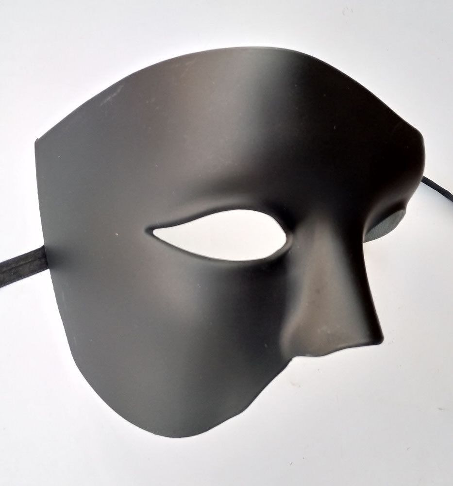 Masquerade Mask Vintage One Eyed Half Face Costume Fits Most Adults Eco-friendly and safe materials — image 2